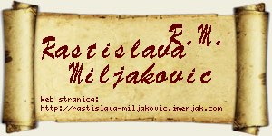 Rastislava Miljaković vizit kartica